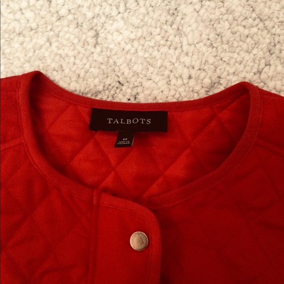 - Talbots Quilted Red Jacket Medium - Picture 6 of 10